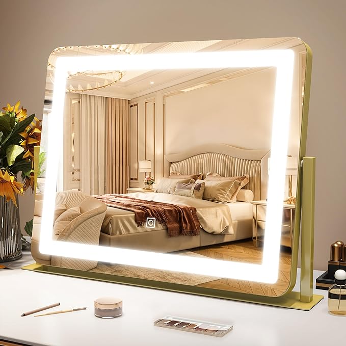 Gold Vanity Mirror Makeup Mirror with Lights